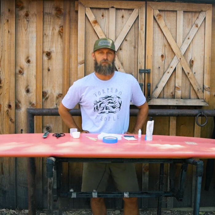 Keith Malloy surfboard ding repair