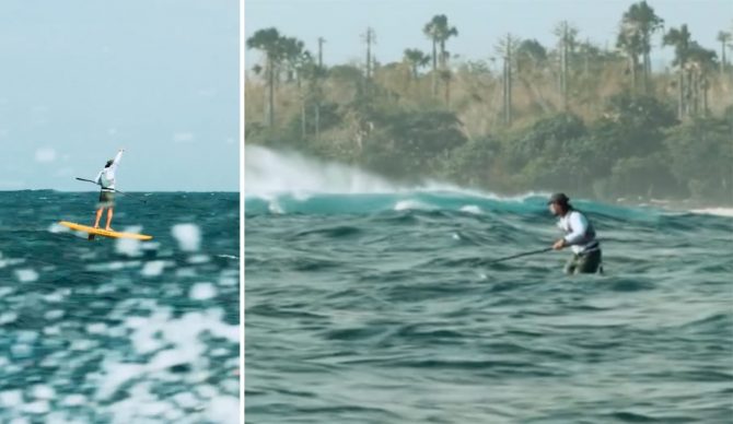 Josh Ku hydrofoiling