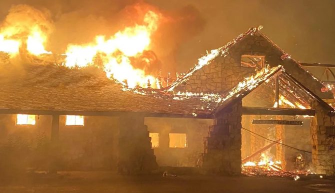 Grand Canyon Blaze Burns Historic Lodge and Causes Dangerous Chlorine Gas Leak