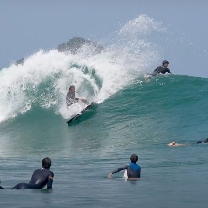 Mark Occhilupo surfing Mundaka