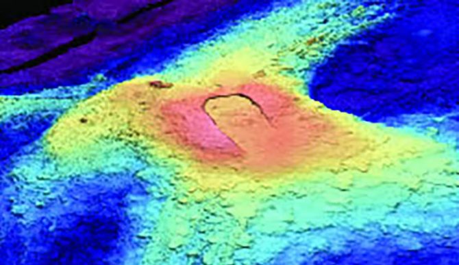3D image of Axial Seamount bathymetry. Photo: Oregon State University