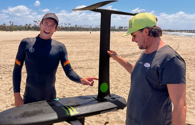 Eric Geiselman and Adam Bennetts with the AmpJet board