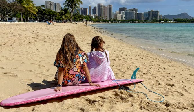 Surf ponchos at waikiki