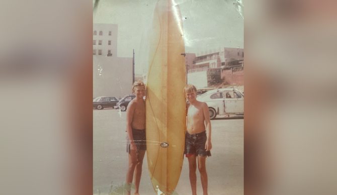 Robert (Right) with his first shaping partner, his brother Erich. Photo: RW