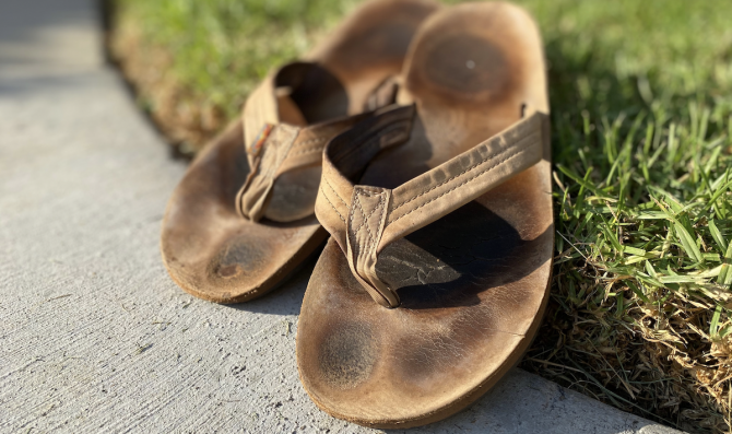 Rainbow sandals tested and worn in