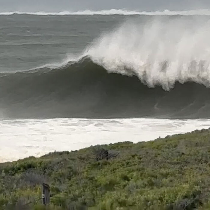 Ben Gravy surfing Hurricane Erin