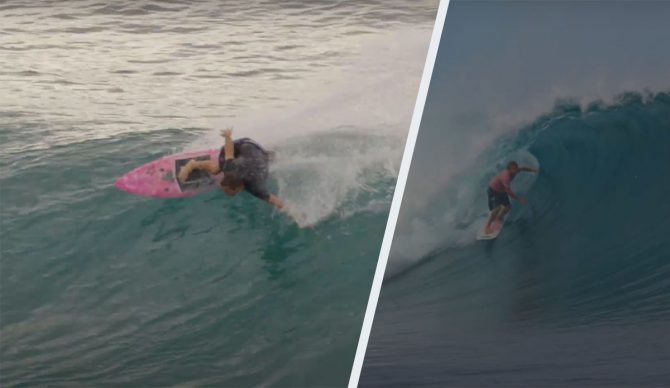 Braiden Maither surfing on Maui