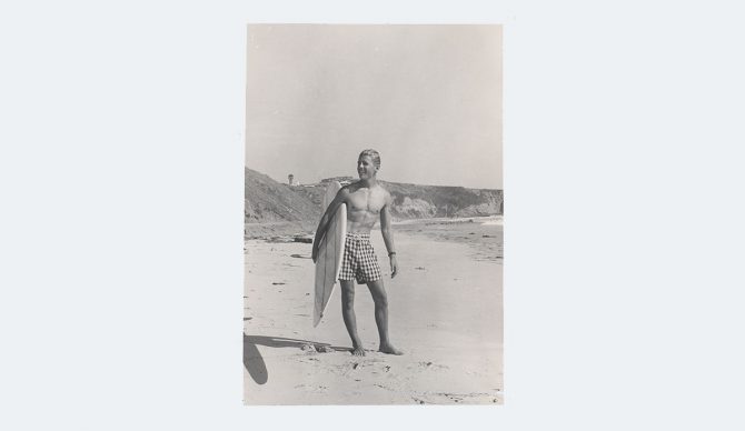 Mike Hynson on the beach