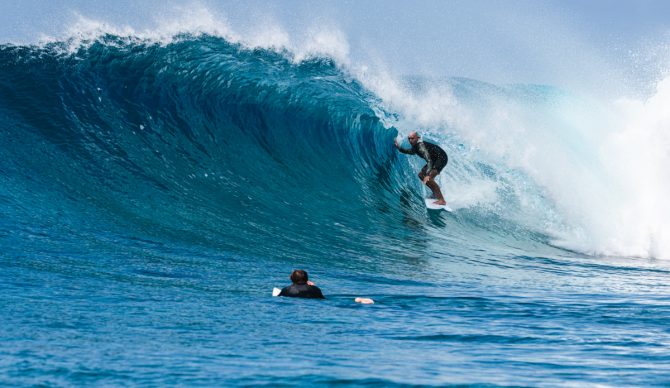 Keith Teboul surfing