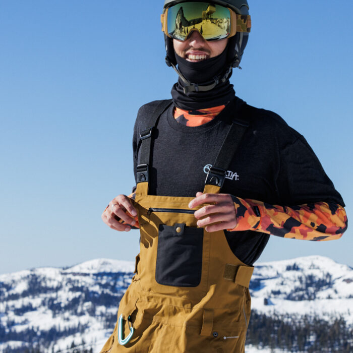 Flylow baker bibs half-body shot