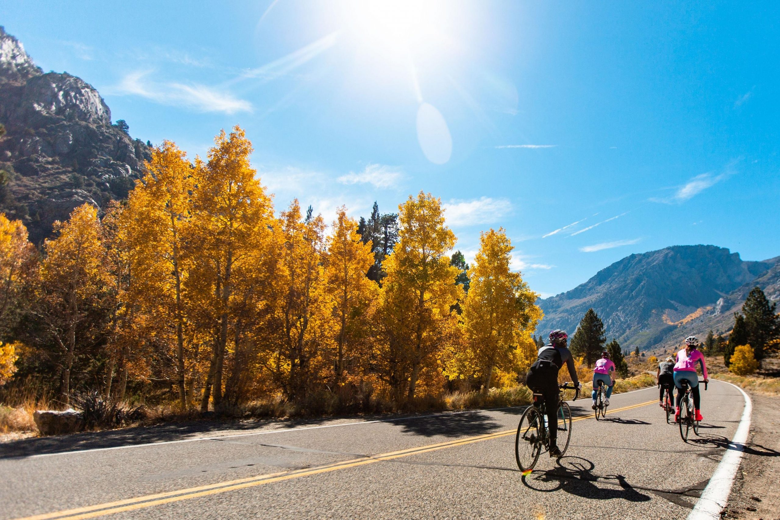 Fall biking in Mammoth Lakes