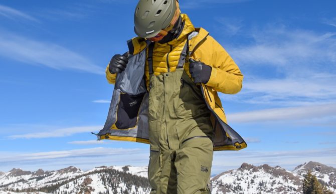 Full view Mountain Hardwear High Exposure Bibs