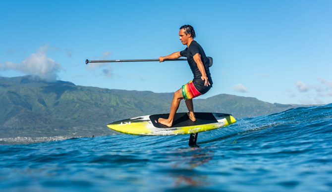Logan Bediamol downwind foiling maui
