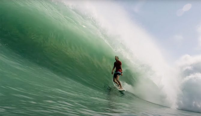 Matt Bromley surfing
