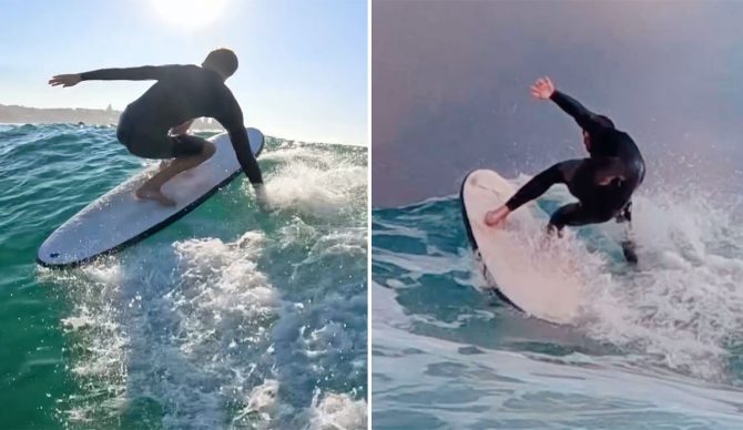 Cam Scott finless surfing