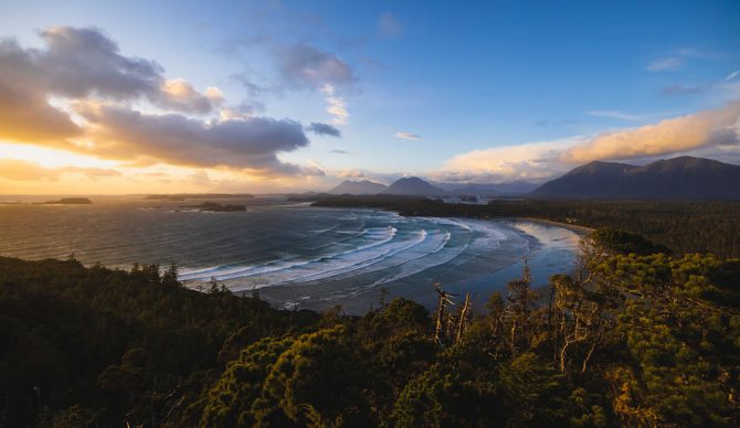 Tofino Chesterman's beach at sunset