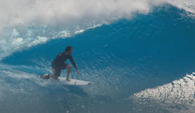 Jordy Smith surfing Cloudbreak