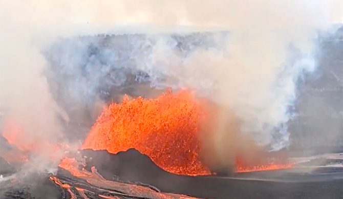 Kīlauea volcano eruption whirlwind
