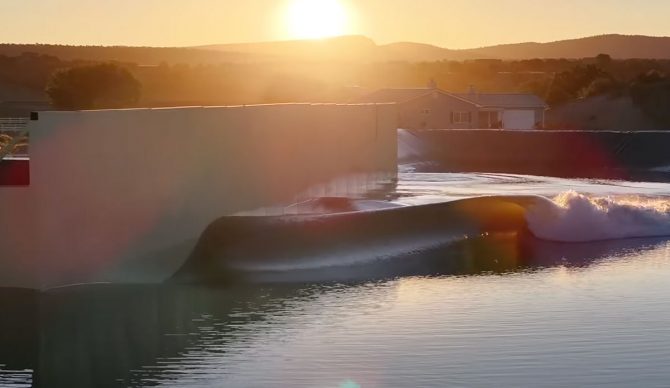 wave pool in an Arizona back yard