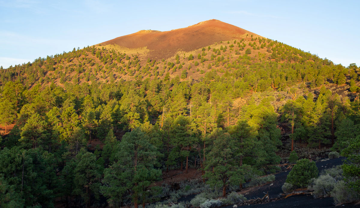 Sunrise in Sunset Crater Volcano National Monument, Arizona, USA