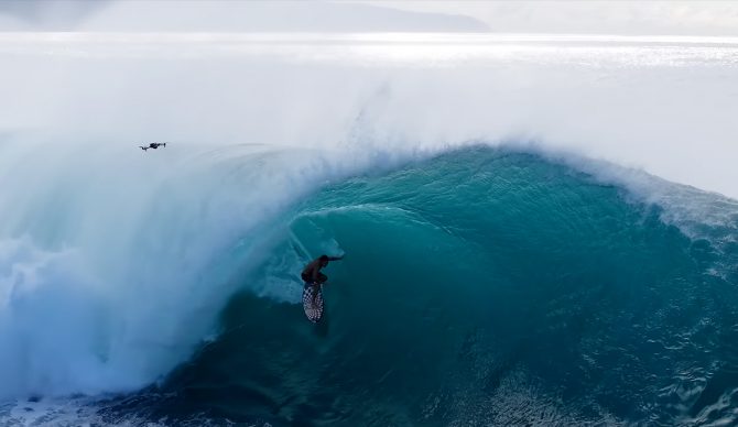 Koa Rothman surfing Pipeline