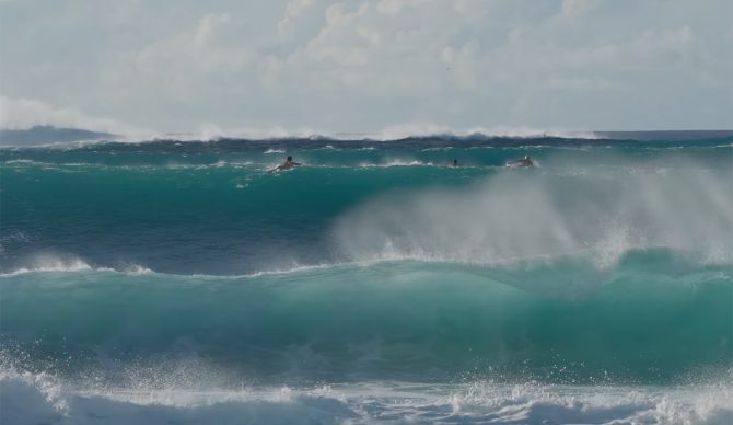 Jamie O'Brien surfing Pipeline
