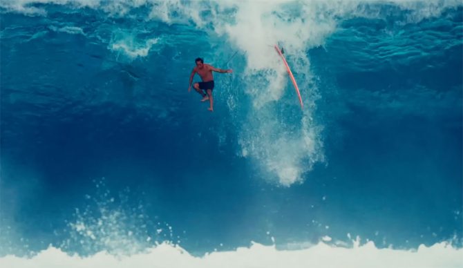 Eli Olson falling at Pipeline