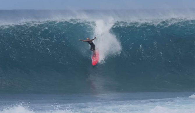 Pipe swell first of the season with Michael Ho surfing