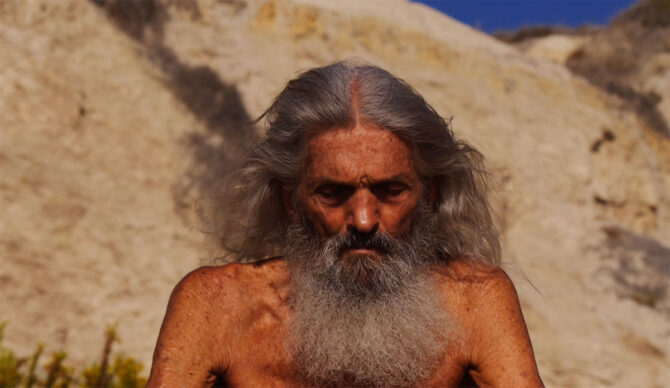 John Peck, legendary Pipeline surfer, meditating