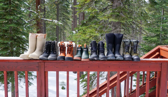 Winter boots lineup