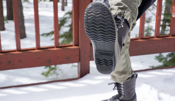 Underside of the Sorel 1964 PAC Nylon boot