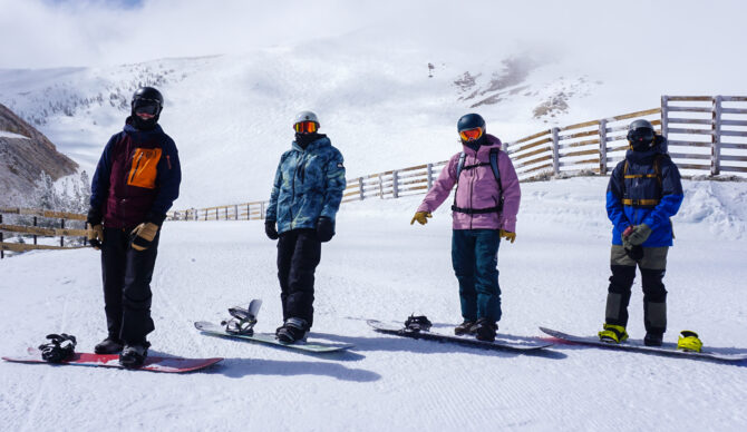 snowboard testing lineup