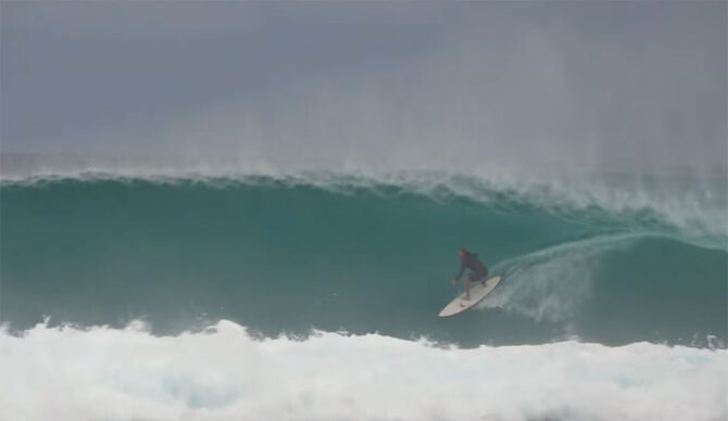 Lance's Right surfing