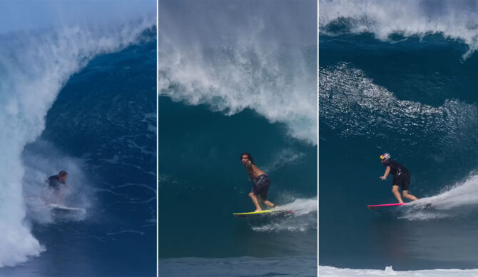 Pipeline surfing with John John Florence, Jamie O'Brien, and Mason Ho