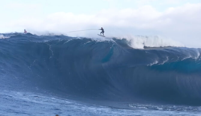 Surfer pulling off a wave at Western Australia's The Right