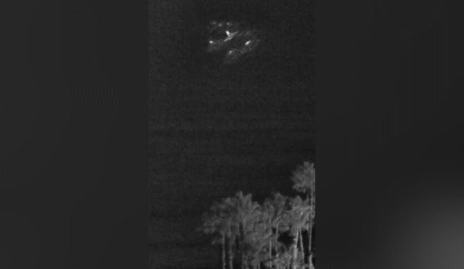 surf cam footage of mysterious lights above Ventura Point