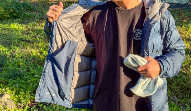 Interior pocket on the Rab Neutrino Pro