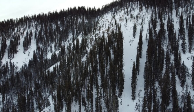 The avalanche took place at a spot known as"Bear Claw" to locals (pictured). Photo: Bridger-Teton Avalanche Center