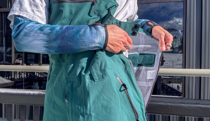 showing the internal adjustment of the trew gear trewth bib