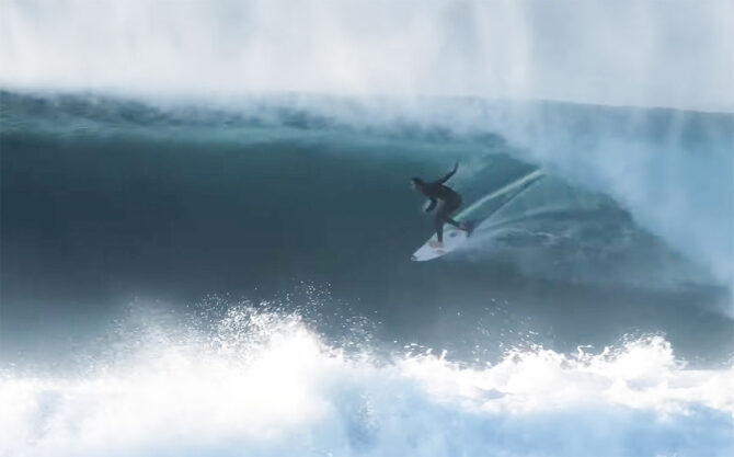 Jordy Smith surfing in Durban, South Africa