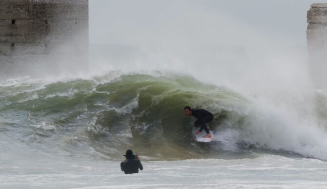 Jordy Smith surfing Six Pillars in South Africa