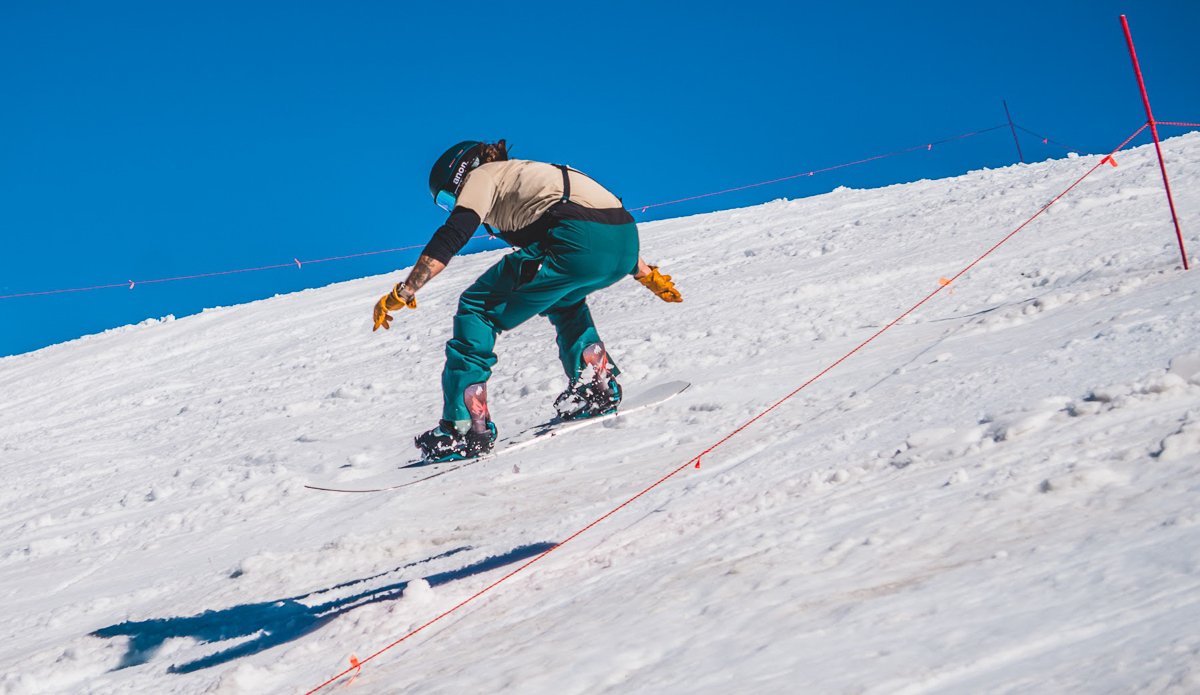 man hopping with Jones Mercury FASE snowboard bindings