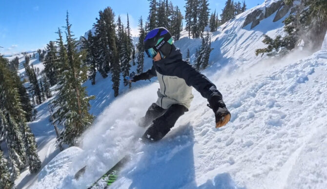Flylow Malone Jacket insta360 ski shot powder