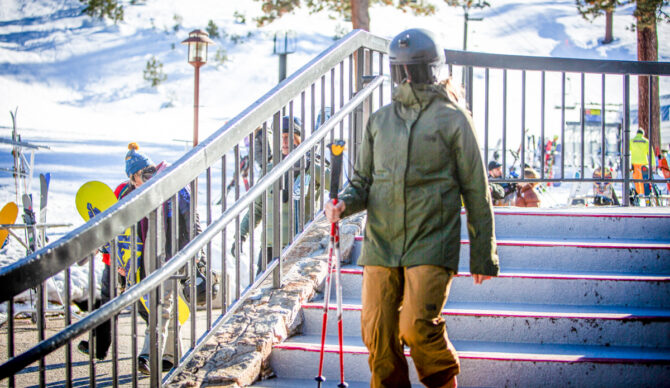Ella boyd in mountain hardwear kit at palisades