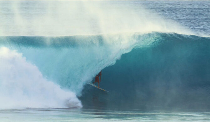 Harry Bryant surfing in a barrel for Snapt5