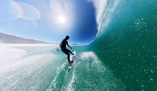 Jordy Smith surfing with a DJI Osmo 360