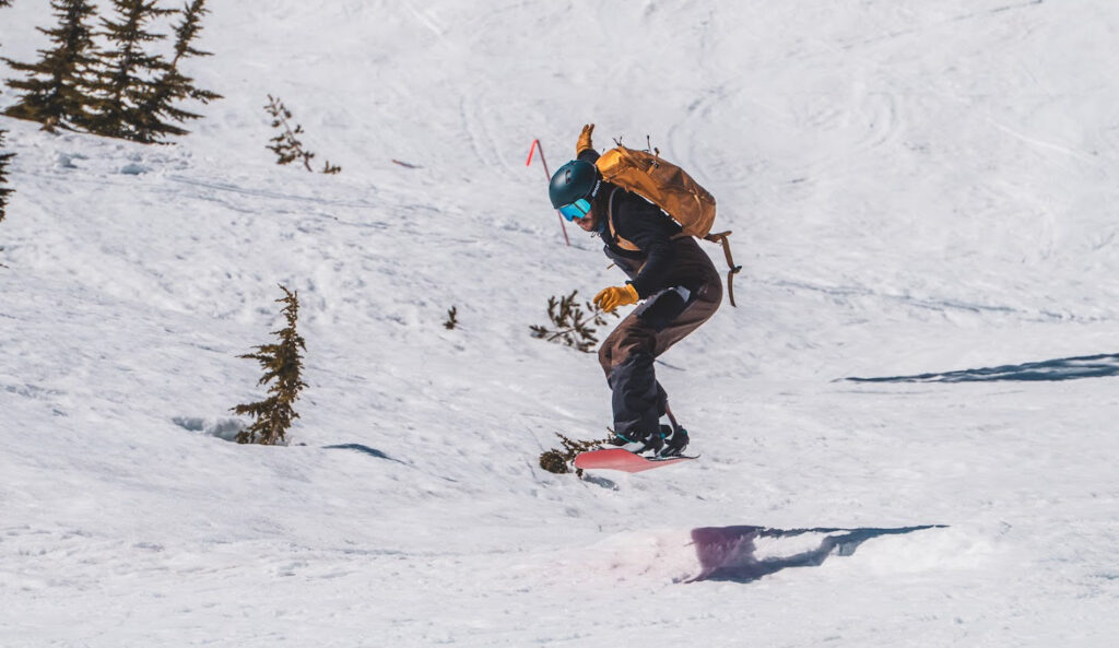 man jumping with Jones Mercury FASE bindings