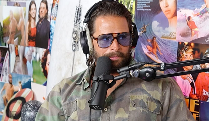 Sterling Spener pontificates on the role of pools in surfing. Photo: Sterling Spencer // YouTube