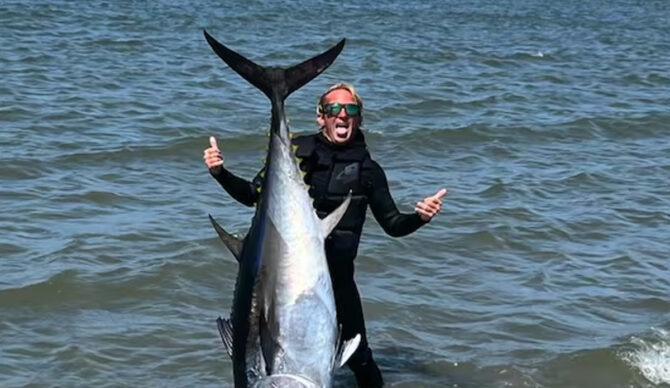 That thing is almost as big as the jet ski it came in on. Photo: Hunter Hicks