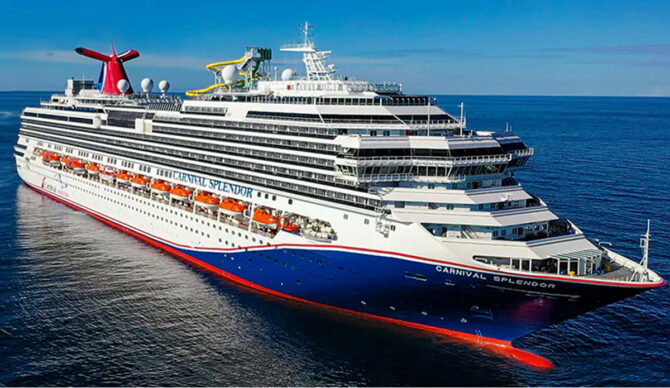 The deaths occurred on the Carnival Splendor (PIctured). Photo: Carnival Cruises